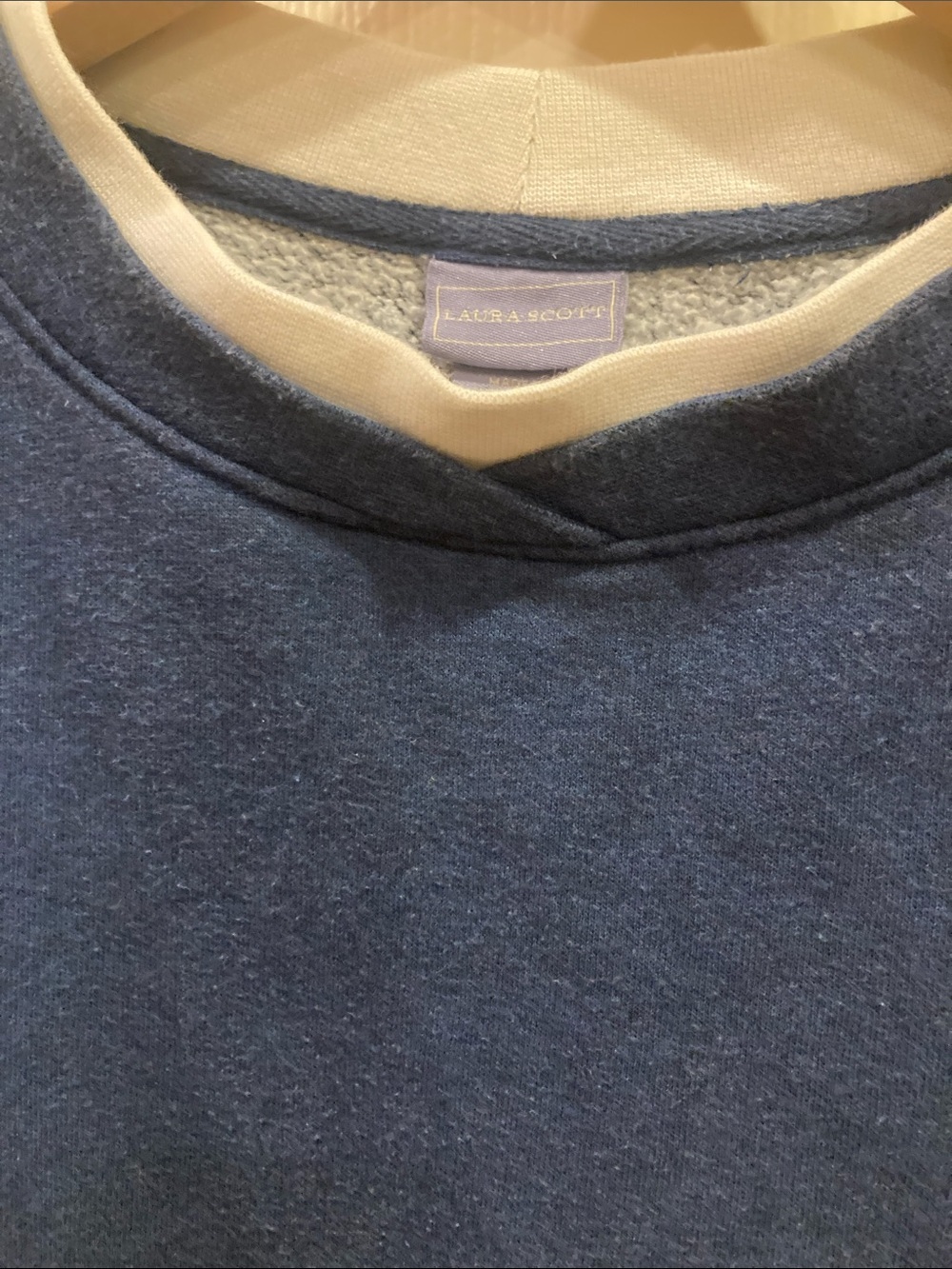 Laura Scott Men's Crewneck Sweatshirt in Dusty Blue - Picture 4 of 5